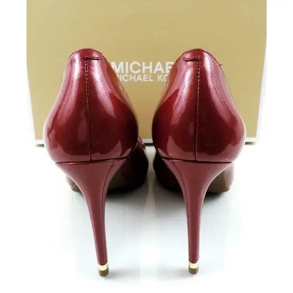 Michael Kors Ashby Flex Pump Heels Cherry Red Patent - Picture 7 of 10